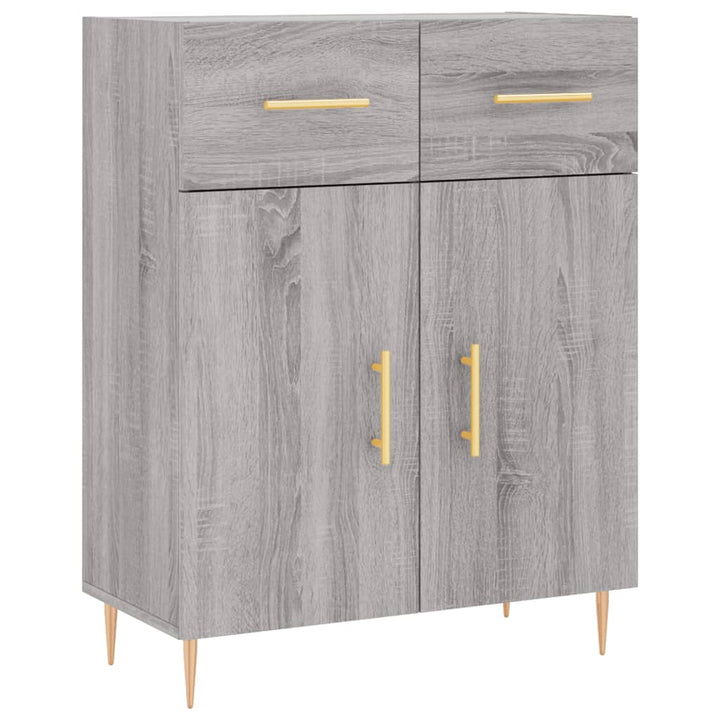 skænk 69,5x34x90 cm konstrueret træ grå sonoma-eg