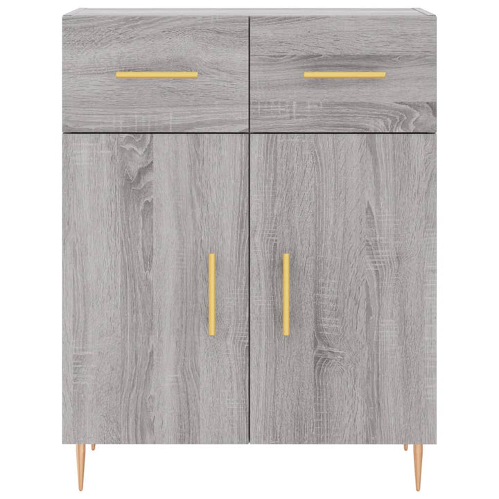 skænk 69,5x34x90 cm konstrueret træ grå sonoma-eg