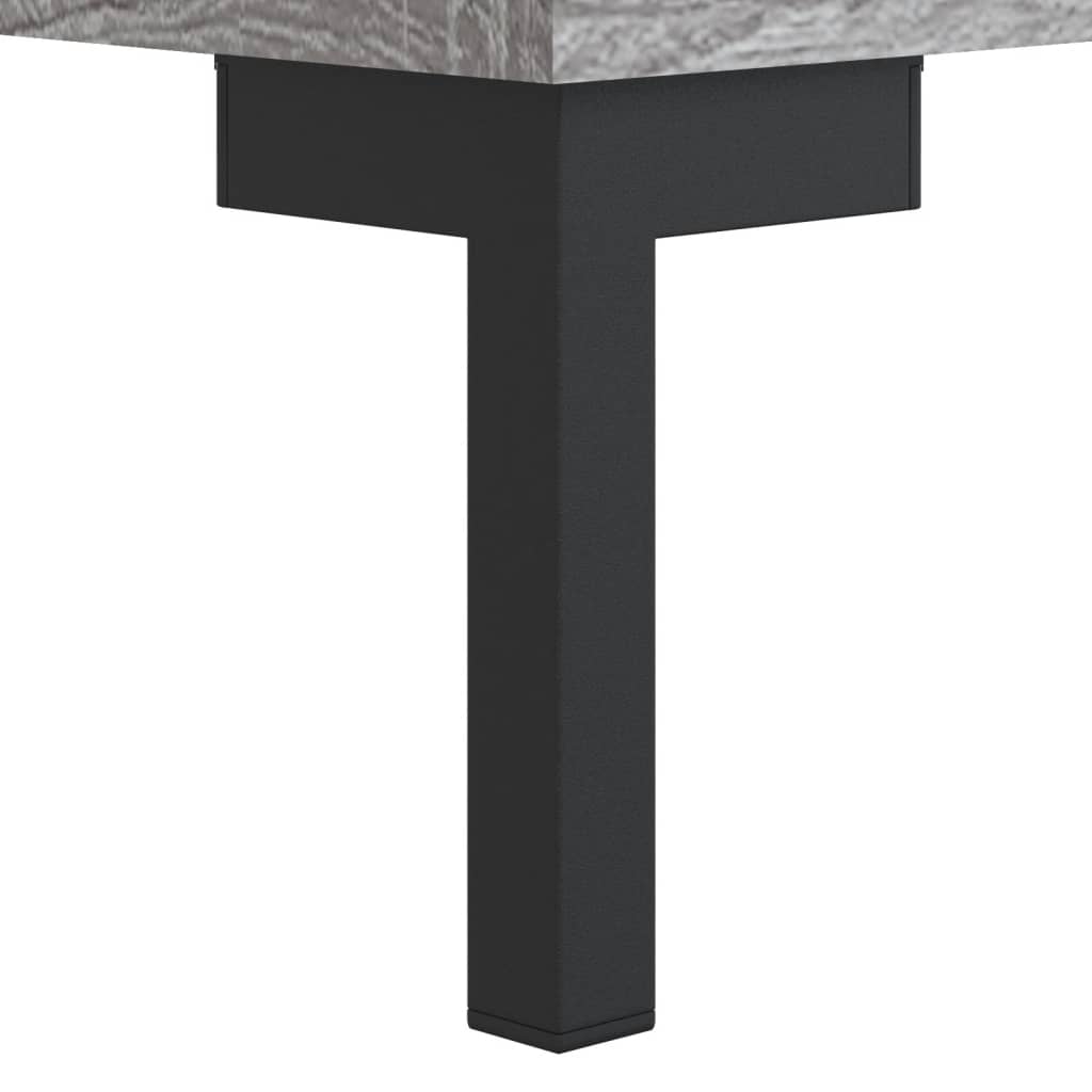 skænk 69,5x34x90 cm konstrueret træ grå sonoma-eg