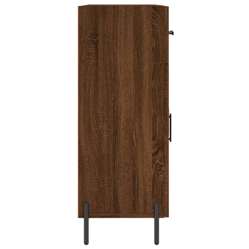 skænk 69,5x34x90 cm konstrueret træ brun egetræsfarve
