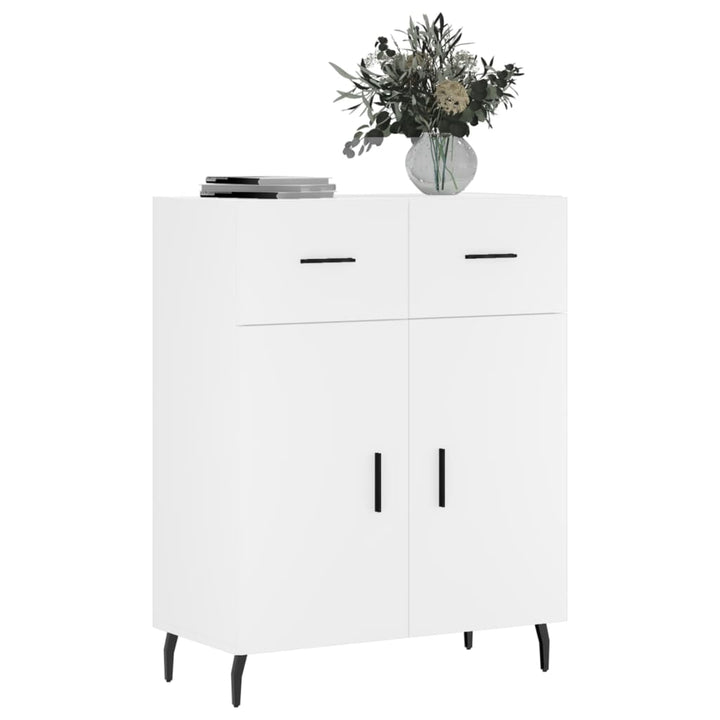skænk 69,5x34x90 cm konstrueret træ hvid
