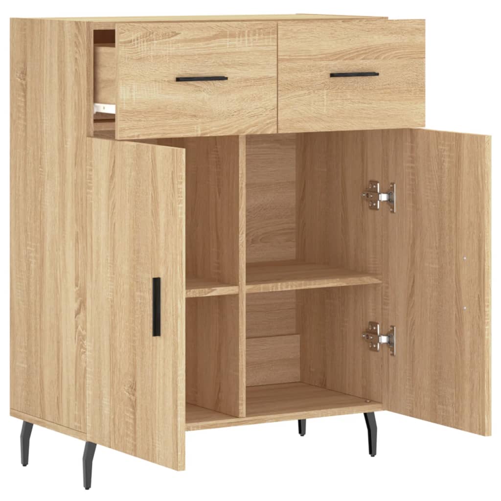 skænk 69,5x34x90 cm konstrueret træ sonoma-eg