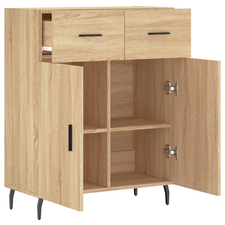 skænk 69,5x34x90 cm konstrueret træ sonoma-eg