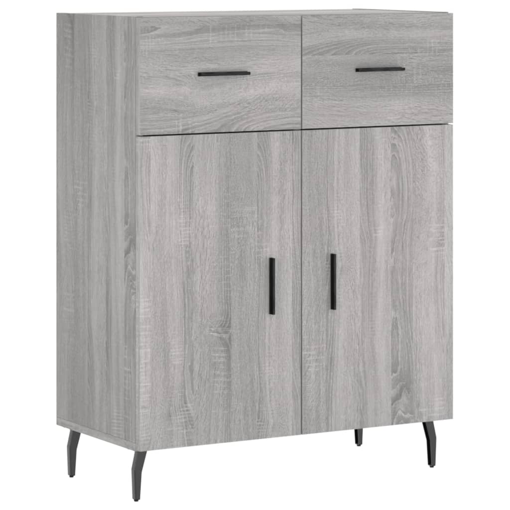 skænk 69,5x34x90 cm konstrueret træ grå sonoma-eg