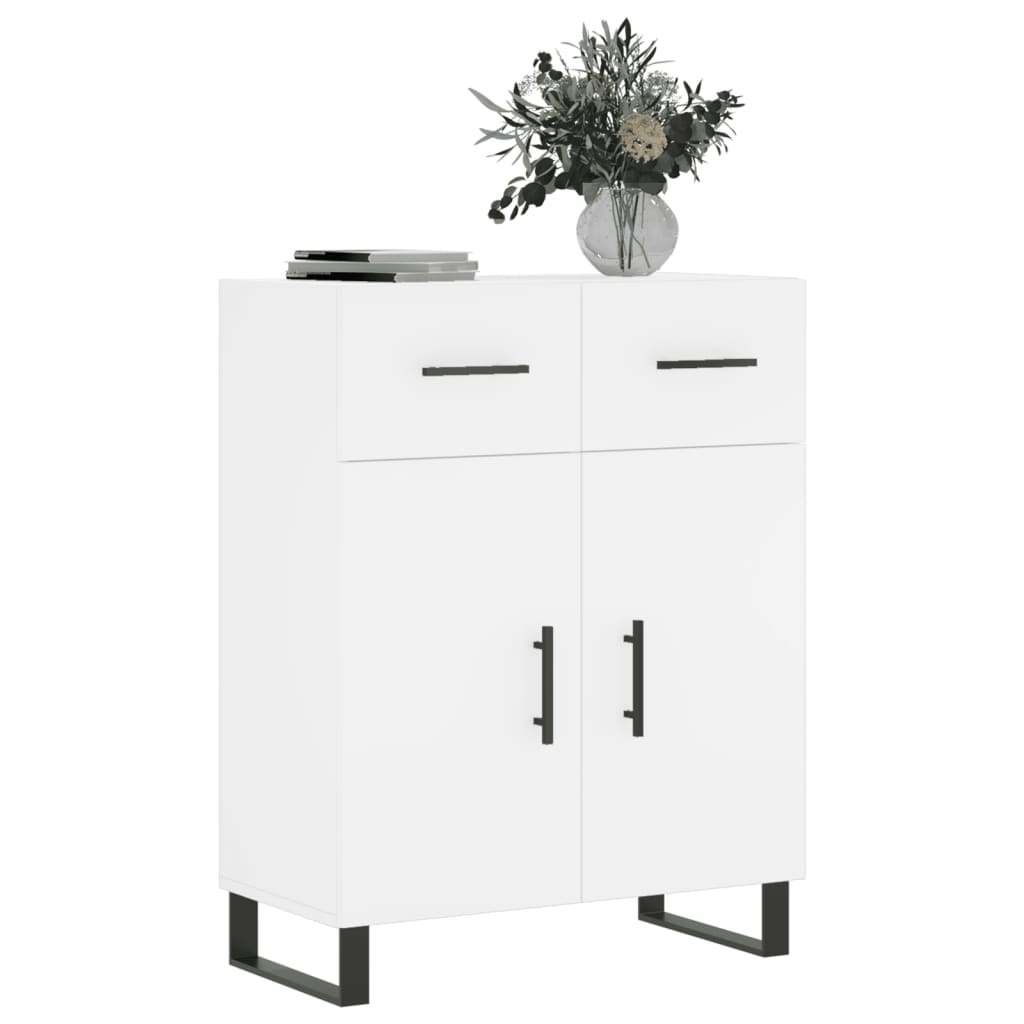 skænk 69,5x34x90 cm konstrueret træ hvid