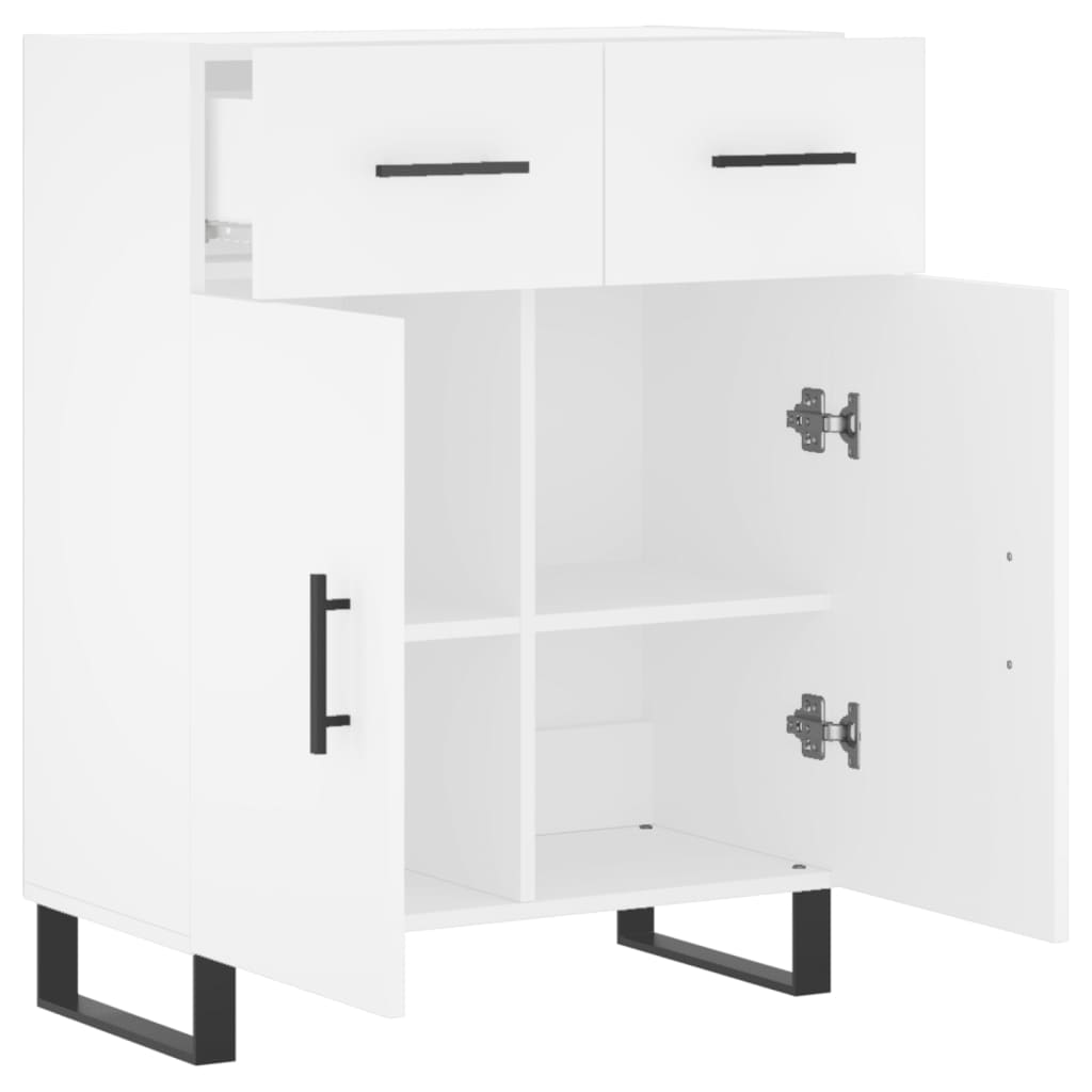 skænk 69,5x34x90 cm konstrueret træ hvid