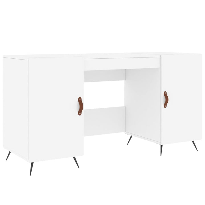 skrivebord 140x50x75 cm konstrueret træ hvid