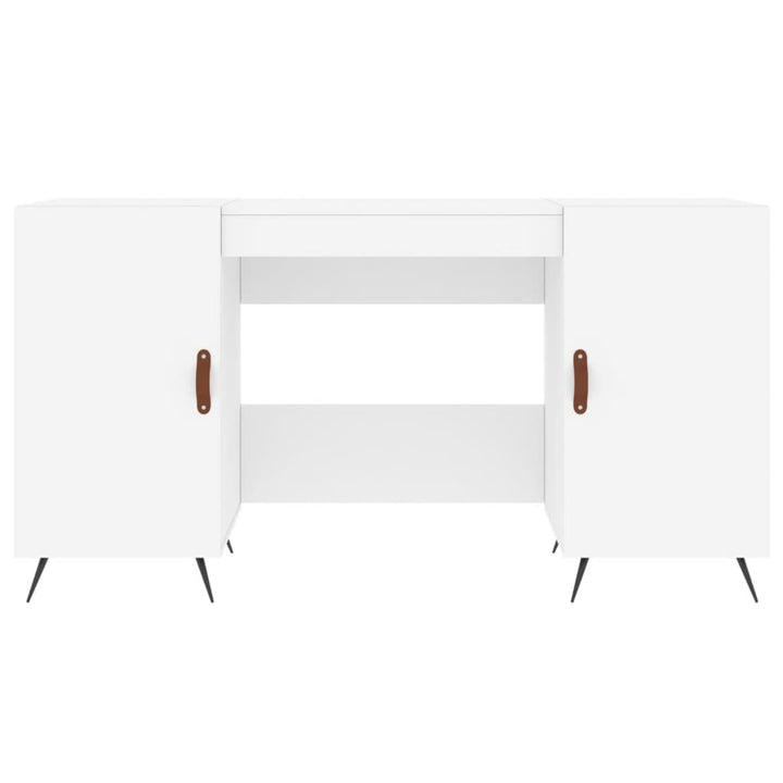 skrivebord 140x50x75 cm konstrueret træ hvid