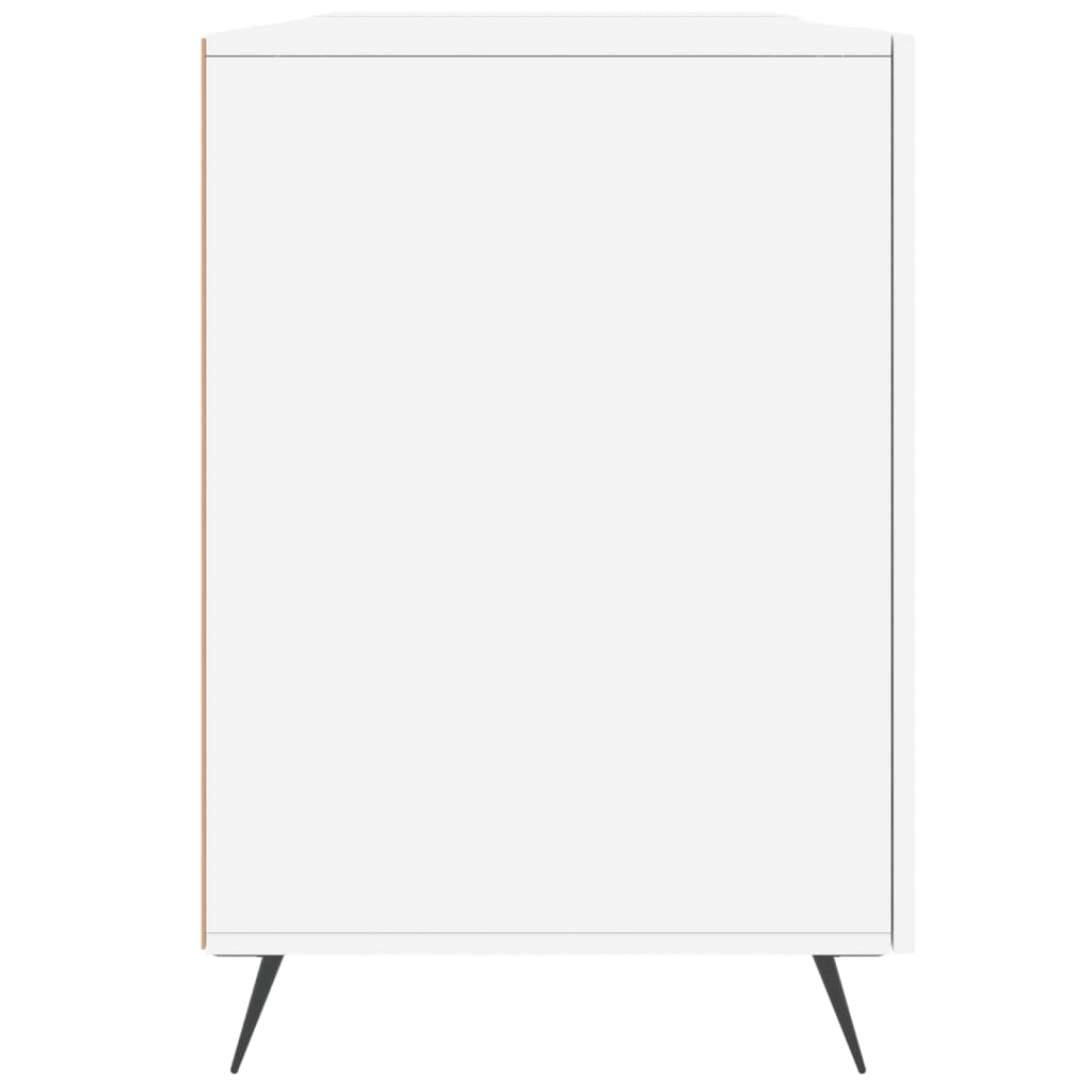 skrivebord 140x50x75 cm konstrueret træ hvid