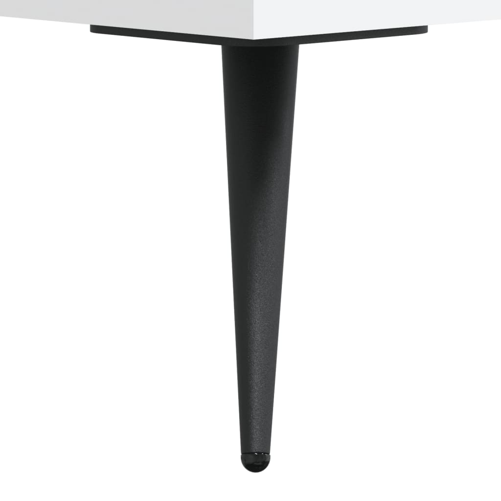 skrivebord 140x50x75 cm konstrueret træ hvid
