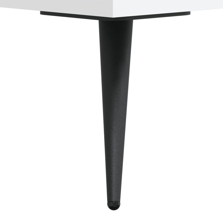 skrivebord 140x50x75 cm konstrueret træ hvid