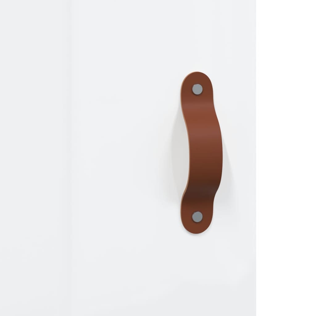 skrivebord 140x50x75 cm konstrueret træ hvid højglans