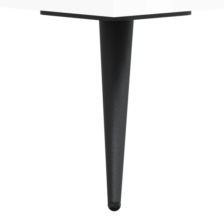 skrivebord 140x50x75 cm konstrueret træ hvid højglans