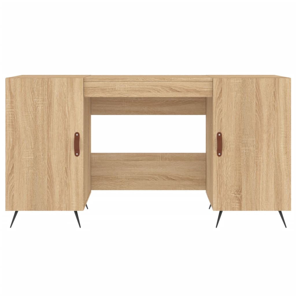 skrivebord 140x50x75 cm konstrueret træ sonoma-eg