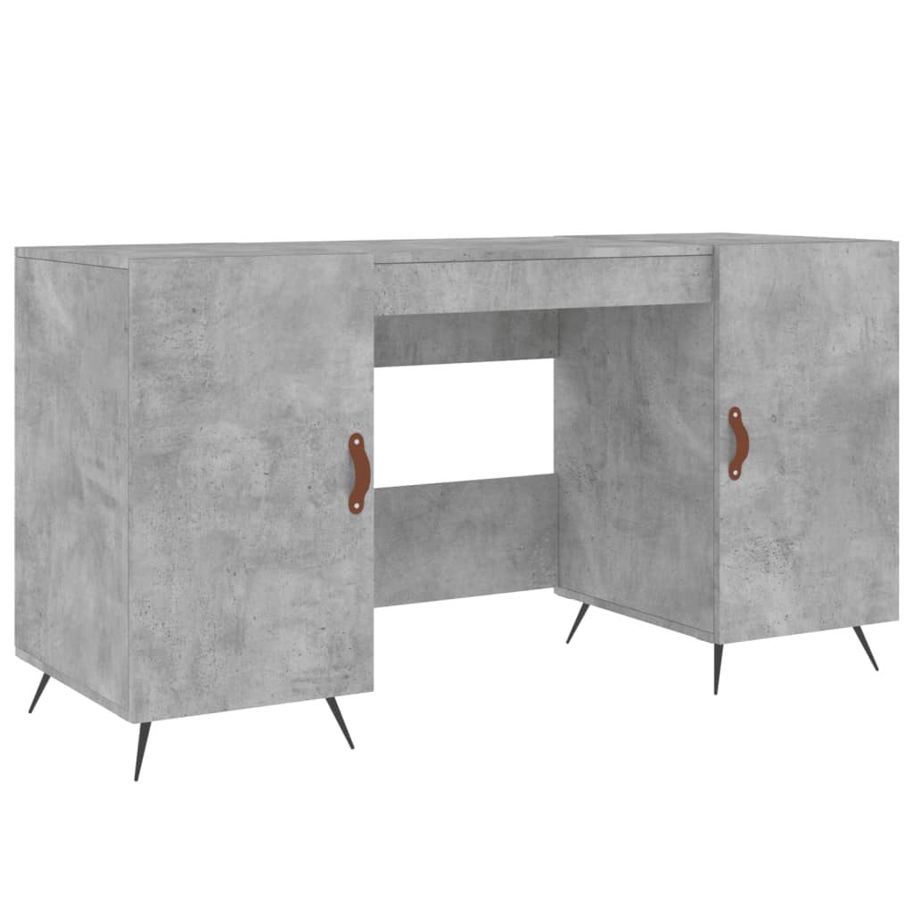 skrivebord 140x50x75 cm konstrueret træ betongrå