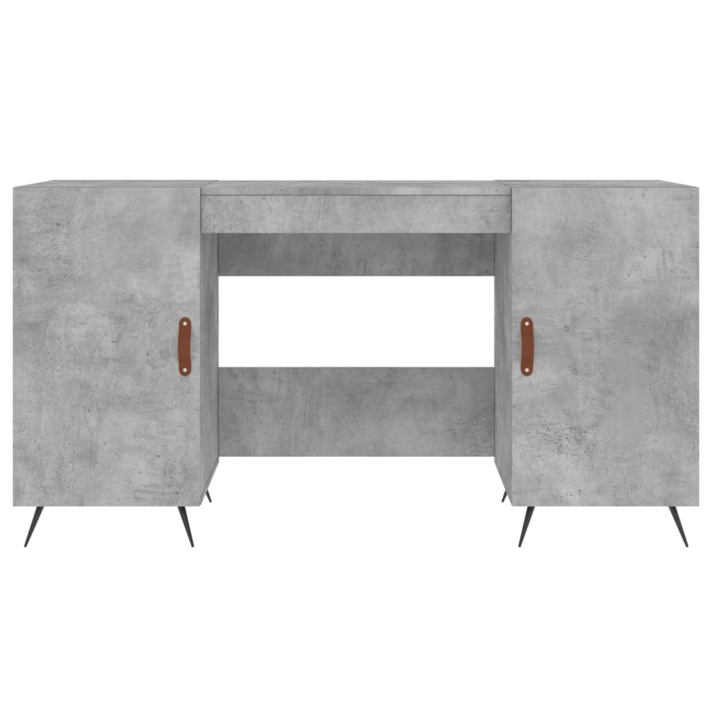 skrivebord 140x50x75 cm konstrueret træ betongrå