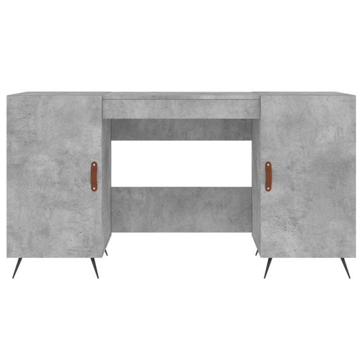 skrivebord 140x50x75 cm konstrueret træ betongrå