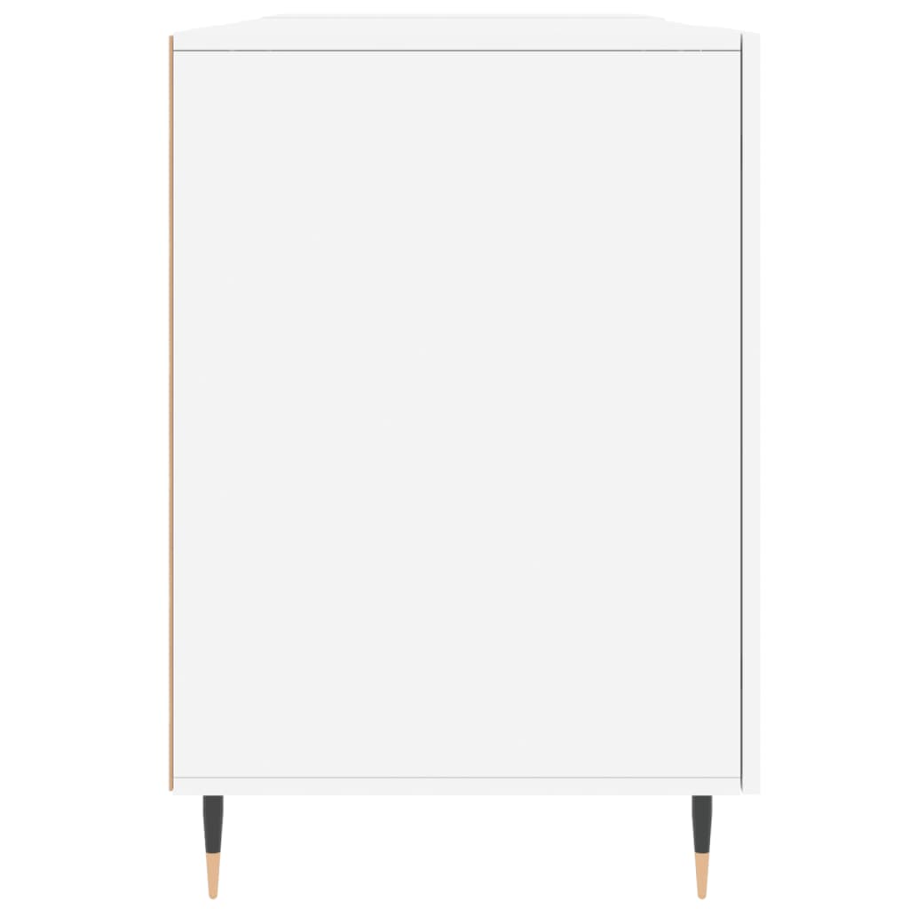 skrivebord 140x50x75 cm konstrueret træ hvid