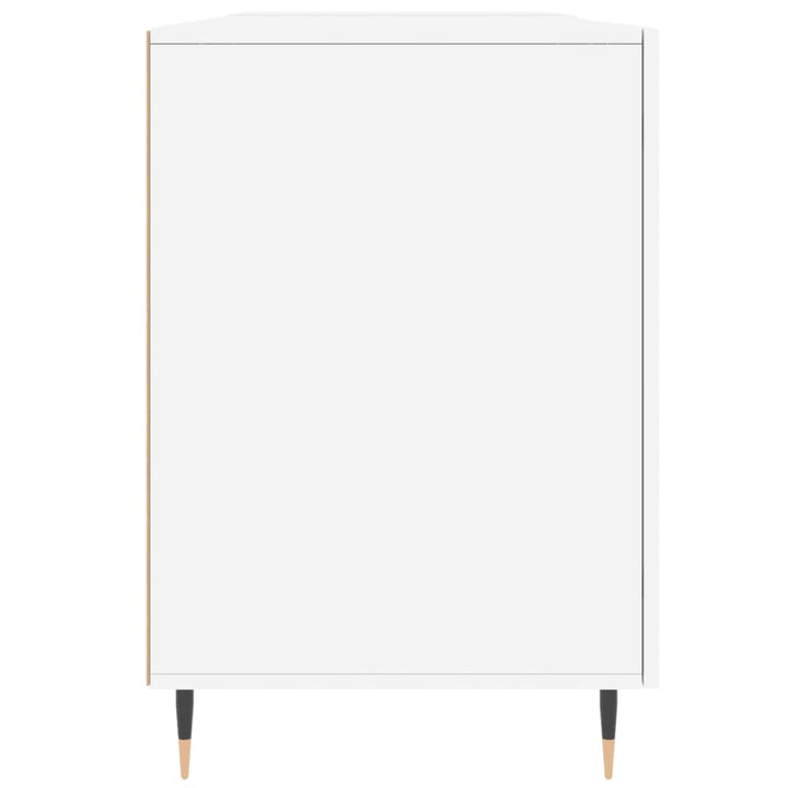 skrivebord 140x50x75 cm konstrueret træ hvid