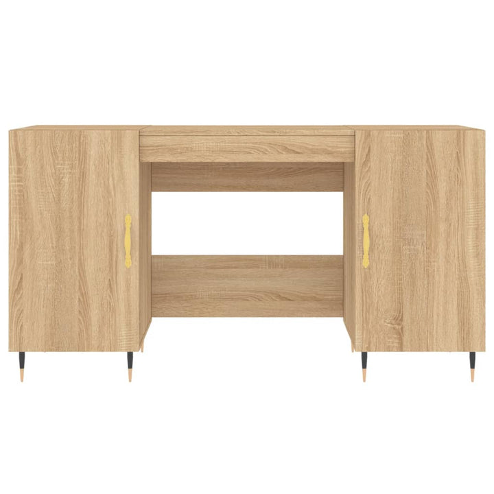 skrivebord 140x50x75 cm konstrueret træ sonoma-eg