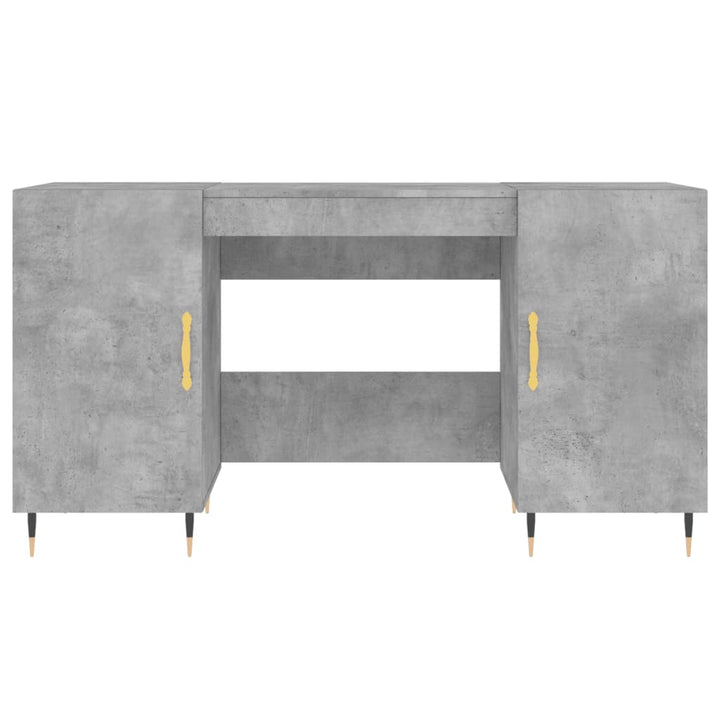 skrivebord 140x50x75 cm konstrueret træ betongrå