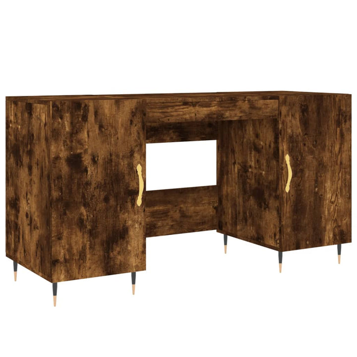 skrivebord 140x50x75 cm konstrueret træ røget egetræsfarve