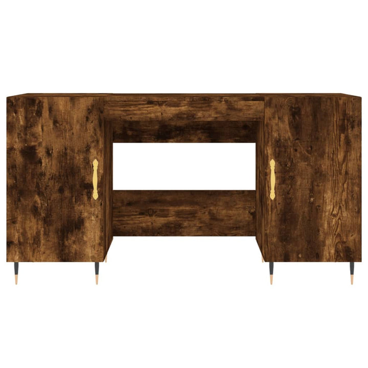 skrivebord 140x50x75 cm konstrueret træ røget egetræsfarve