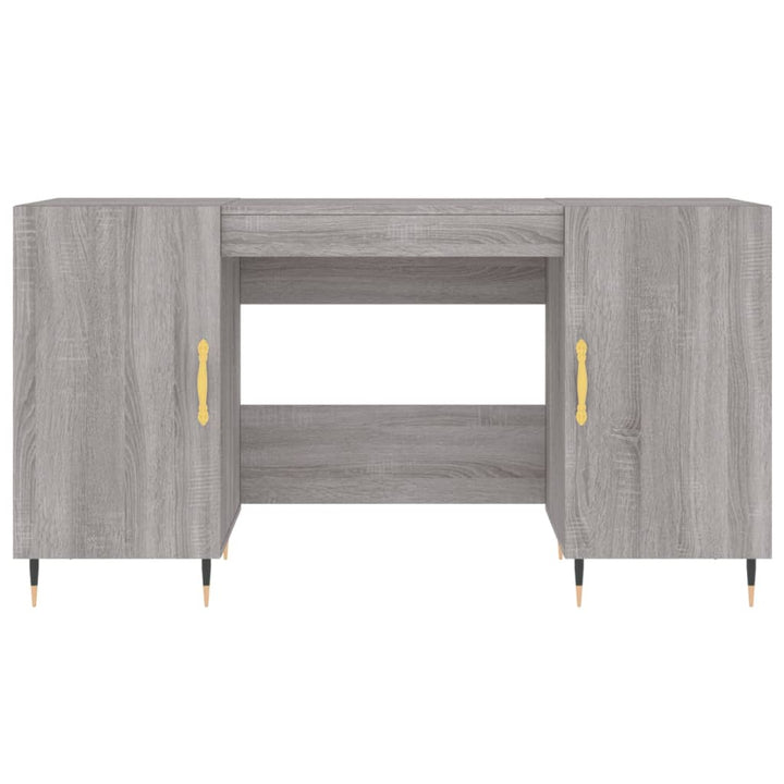 skrivebord 140x50x75 cm konstrueret træ grå sonoma-eg