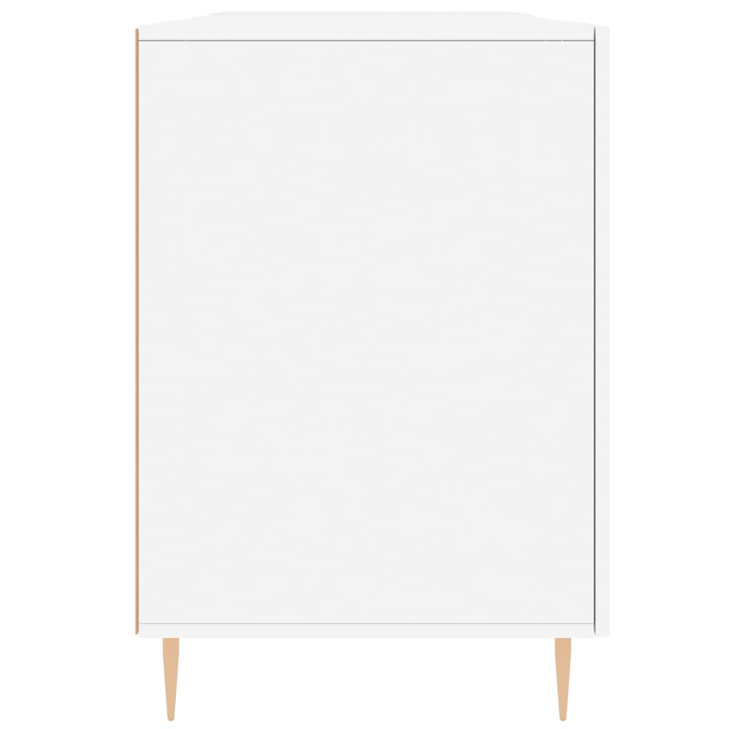 skrivebord 140x50x75 cm konstrueret træ hvid