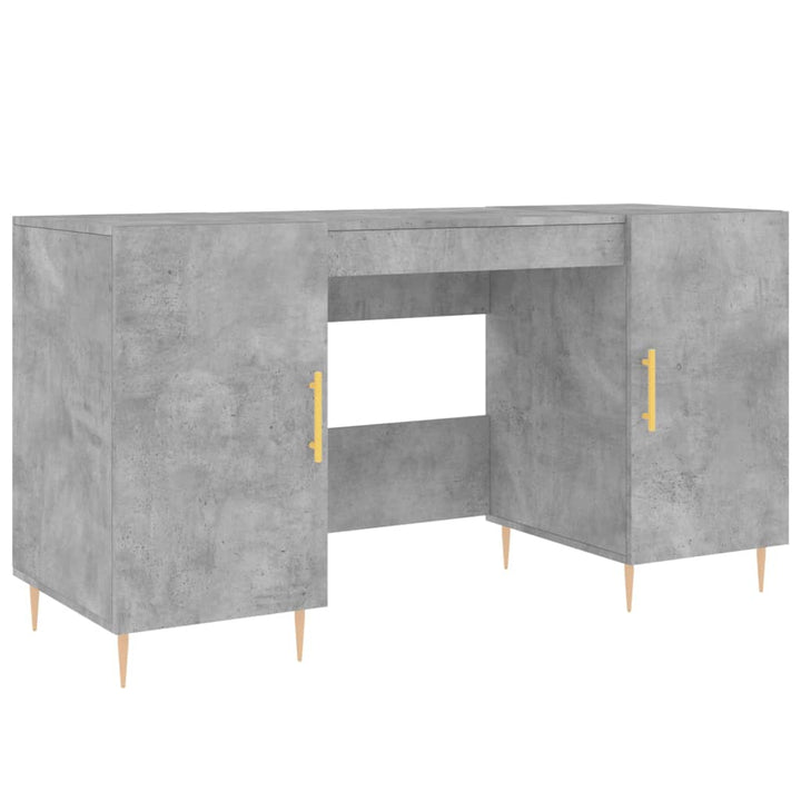 skrivebord 140x50x75 cm konstrueret træ betongrå