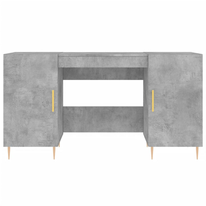 skrivebord 140x50x75 cm konstrueret træ betongrå