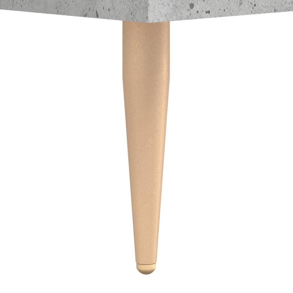 skrivebord 140x50x75 cm konstrueret træ betongrå
