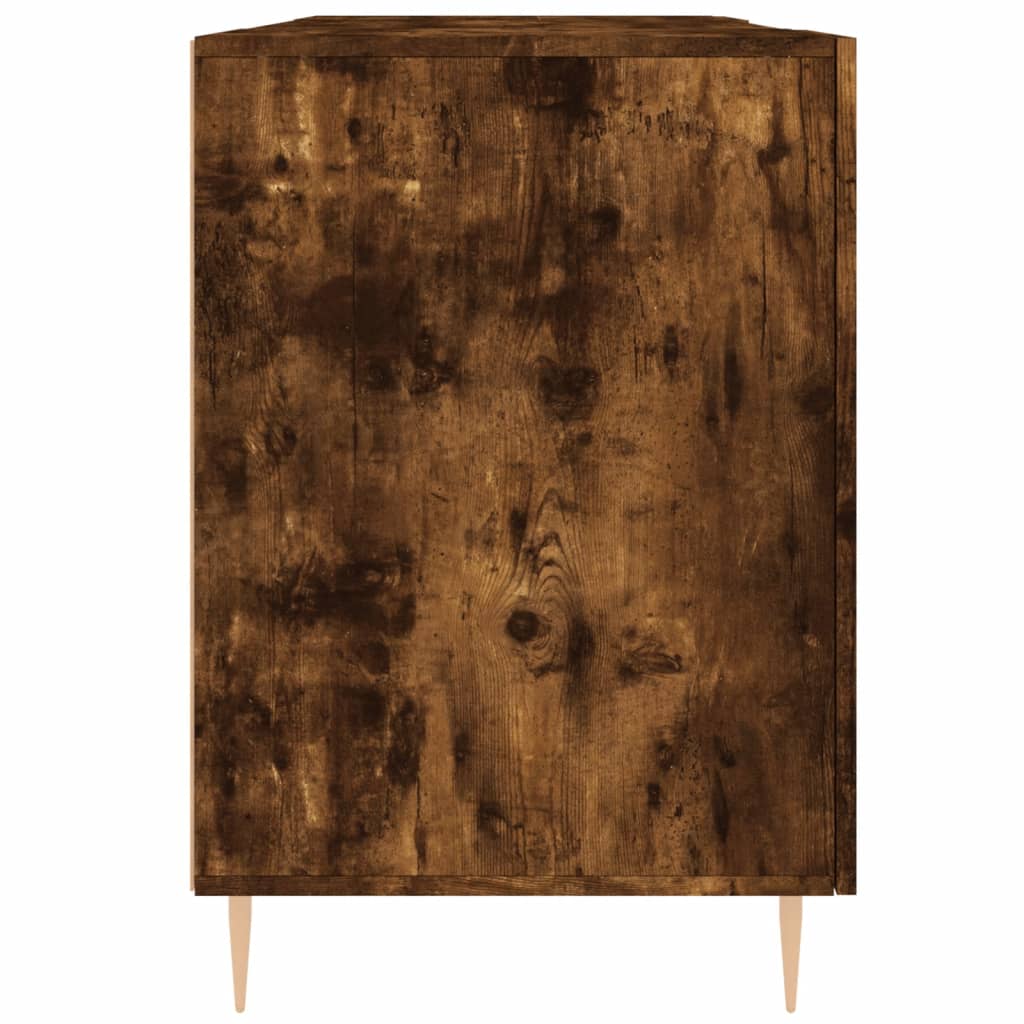 skrivebord 140x50x75 cm konstrueret træ røget egetræsfarve