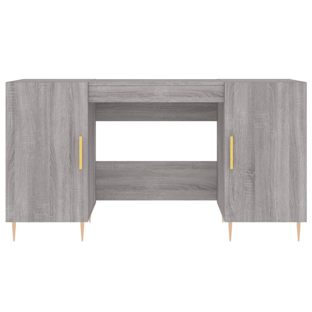 skrivebord 140x50x75 cm konstrueret træ grå sonoma-eg