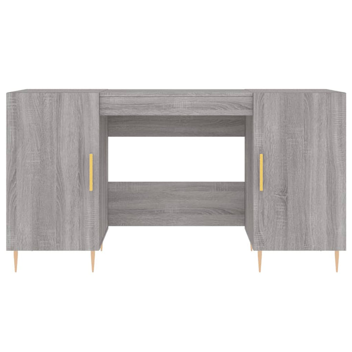 skrivebord 140x50x75 cm konstrueret træ grå sonoma-eg