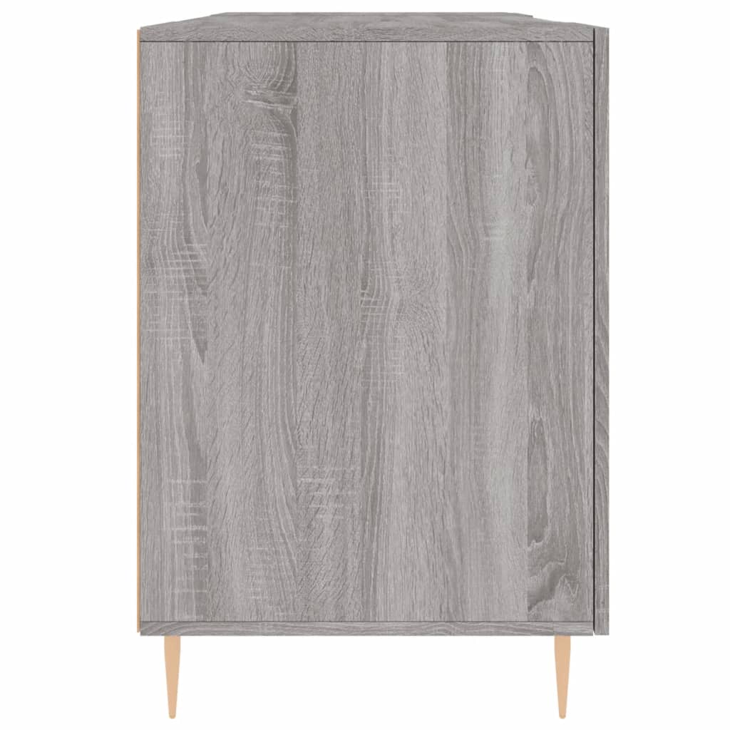 skrivebord 140x50x75 cm konstrueret træ grå sonoma-eg