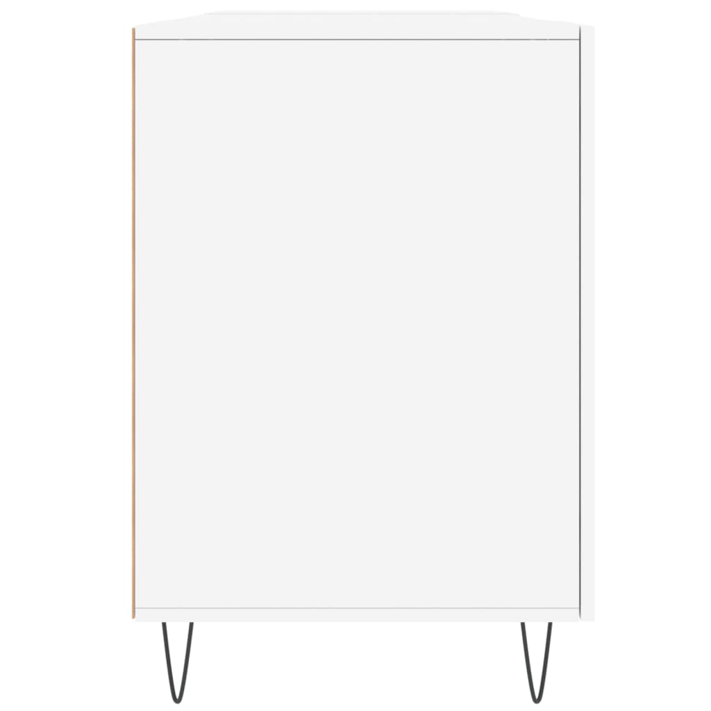 skrivebord 140x50x75 cm konstrueret træ hvid