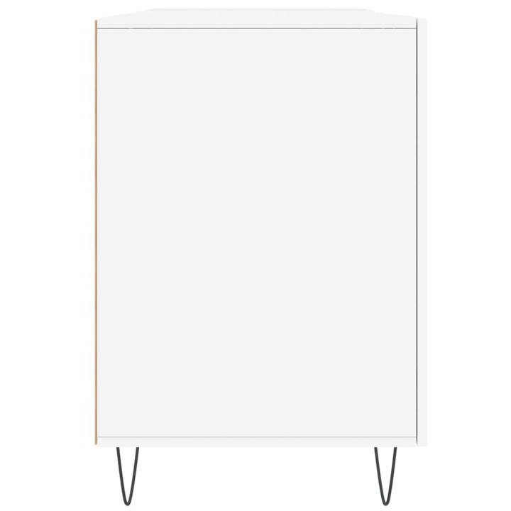 skrivebord 140x50x75 cm konstrueret træ hvid