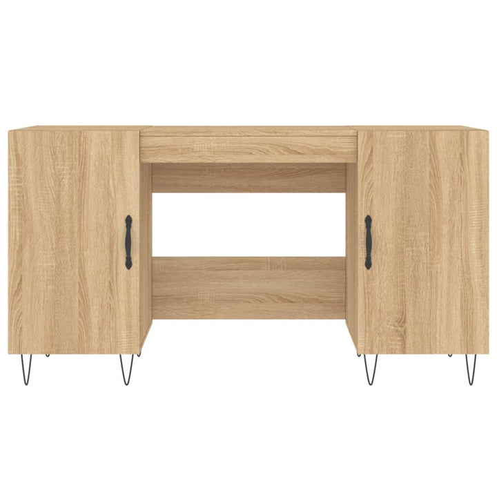 skrivebord 140x50x75 cm konstrueret træ sonoma-eg