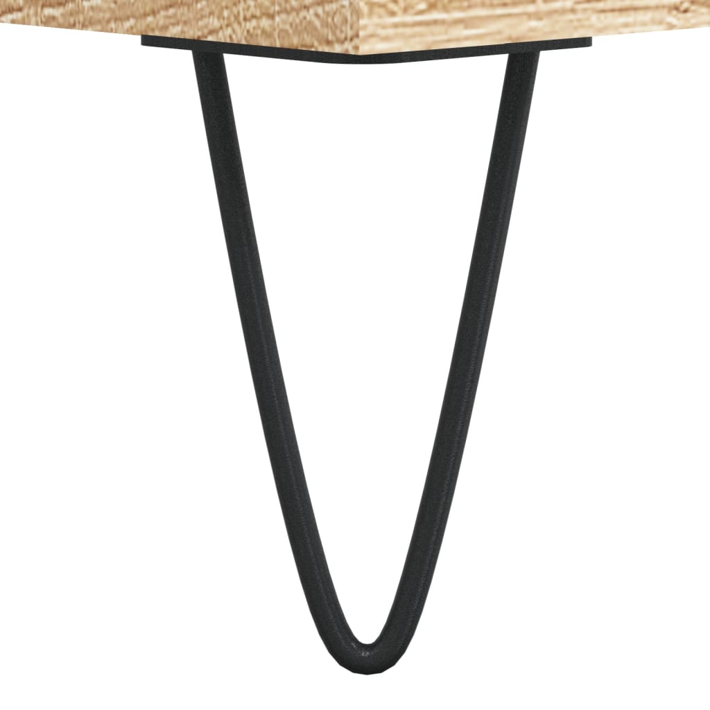 skrivebord 140x50x75 cm konstrueret træ sonoma-eg