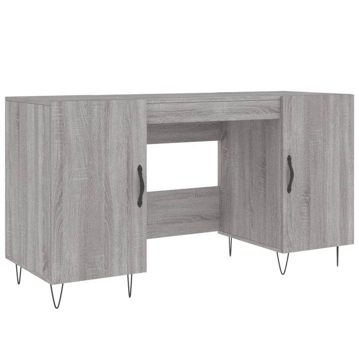 skrivebord 140x50x75 cm konstrueret træ grå sonoma-eg