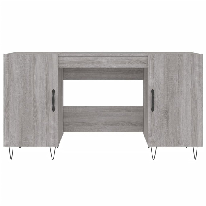 skrivebord 140x50x75 cm konstrueret træ grå sonoma-eg