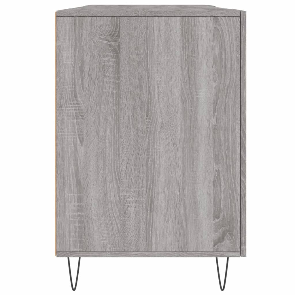 skrivebord 140x50x75 cm konstrueret træ grå sonoma-eg