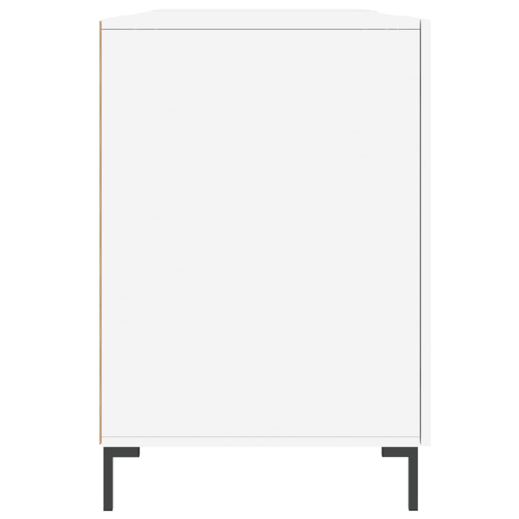 skrivebord 140x50x75 cm konstrueret træ hvid