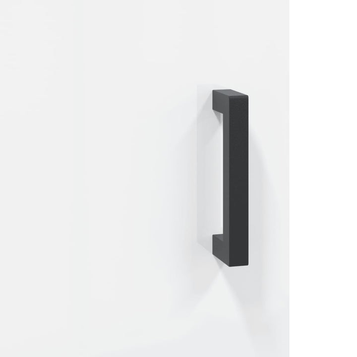 skrivebord 140x50x75 cm konstrueret træ hvid højglans