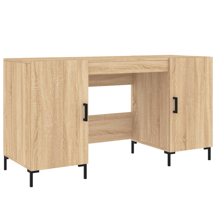 skrivebord 140x50x75 cm konstrueret træ sonoma-eg