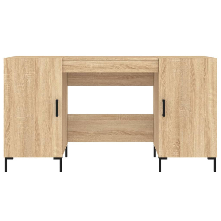 skrivebord 140x50x75 cm konstrueret træ sonoma-eg