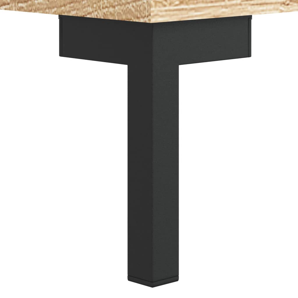 skrivebord 140x50x75 cm konstrueret træ sonoma-eg