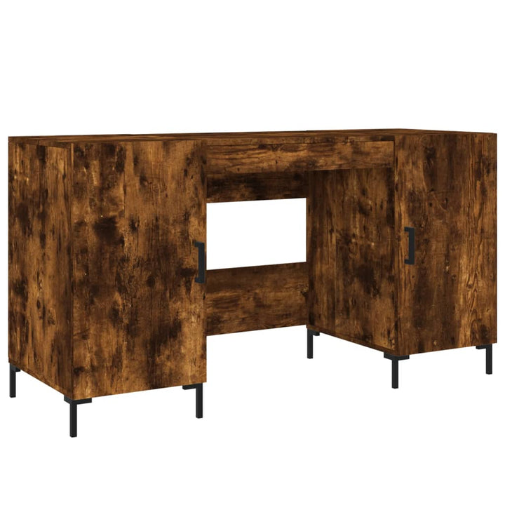 skrivebord 140x50x75 cm konstrueret træ røget egetræsfarve