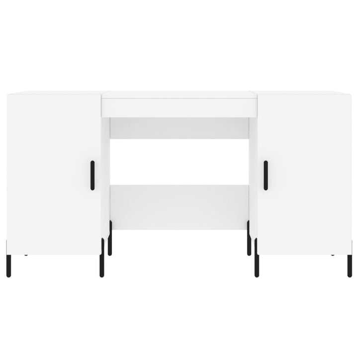 skrivebord 140x50x75 cm konstrueret træ hvid